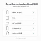 Kit Cargador iPhone · Cubo 20W USB-C + Cable Trenzado 60W