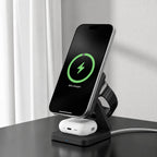 Cargador Inalámbrico Plegable MagSafe 3 en 1 - Negro