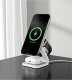 Cargador Inalámbrico Plegable MagSafe 3 en 1 - Blanco