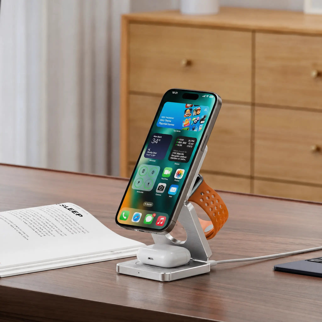 Cargador Inalámbrico Plegable MagSafe 3 en 1